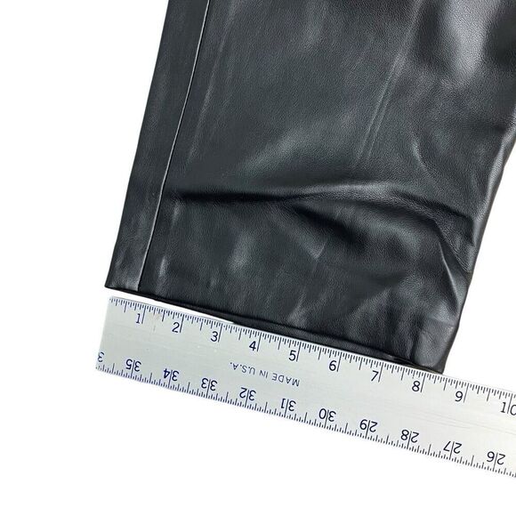 Blank NYC Pants WMNS S Black Faux Leather Cropped Straight Pockets Elastic Waist - Picture 13 of 15